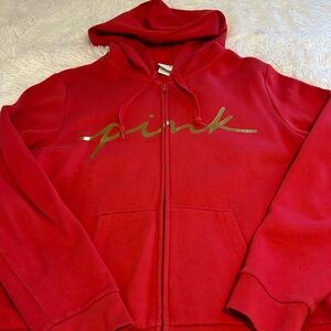 Ladies pink, size xl , red hoodie